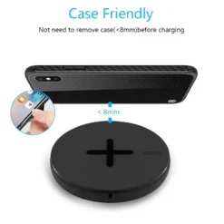 Chargeur Rapide Sans Fil à Induction QI NILLKIN BUTTON 10W Noir -Mobilemania Magasin chargeur rapide sans fil a induction qi nillkin button 10w 11