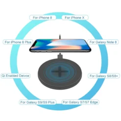 Chargeur Rapide Sans Fil à Induction QI NILLKIN BUTTON 10W Noir -Mobilemania Magasin chargeur rapide sans fil a induction qi nillkin button 10w 6