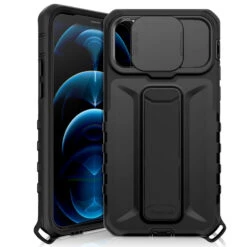 Itskins – IPhone 12 / IPhone 12 PRO Coque SLIDELOCK STAND -Mobilemania Magasin coque antichoc itskins slidelock stand apple iphone 1212 pro 1