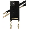 IDeal Of Sweden - IPhone 12 Mini Coque Jet Black Croco Bandoulière -Mobilemania Magasin coque bandouliere ideal of sweden jet black croco apple iphone 12 mini