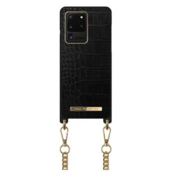 IDeal Of Sweden - Galaxy S20 Ultra 5G Coque Jet Black Croco -Mobilemania Magasin coque bandouliere ideal of sweden jet black croco samsung galaxy s20 ultra 5g 1
