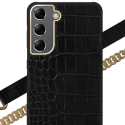 IDeal Of Sweden - Galaxy S21 5G Coque Jet Black Croco Bandoulière -Mobilemania Magasin coque bandouliere ideal of sweden jet black croco samsung galaxy s21 5g 2