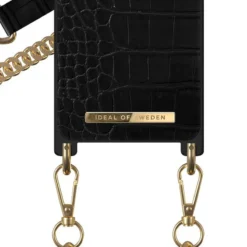 IDeal Of Sweden - Galaxy S21 5G Coque Jet Black Croco Bandoulière -Mobilemania Magasin coque bandouliere ideal of sweden jet black croco samsung galaxy s21 5g 3