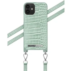 IDeal Of Sweden - IPhone 12 Mini Coque Mint Croco Bandoulière