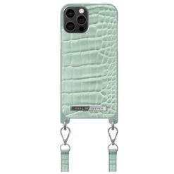 IDeal Of Sweden - IPhone 12 / IPhone 12 PRO Coque Mint Croco Bandoulière -Mobilemania Magasin coque bandouliere ideal of sweden mint croco apple iphone 1212 pro 1