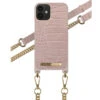 IDeal Of Sweden - IPhone 12 Mini Coque Misty Rose Croco Bandoulière -Mobilemania Magasin coque bandouliere ideal of sweden misty rose croco apple iphone 12 mini