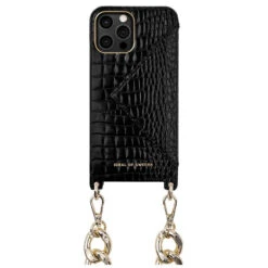 IDeal Of Sweden - IPhone 12 / IPhone 12 PRO Coque Neo Noir Croco Bandoulière -Mobilemania Magasin coque bandouliere ideal of sweden neo noir croco apple iphone 1212 pro 2