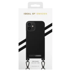 IDeal Of Sweden - IPhone 12 Mini Coque Onyx Black Bandoulière -Mobilemania Magasin coque bandouliere ideal of sweden onyx black apple iphone 12 mini 2
