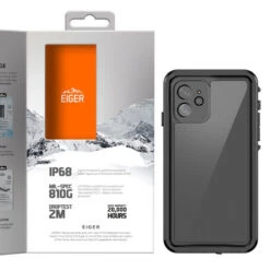 Eiger - IPhone 12 Coque AVALANCHE Noir -Mobilemania Magasin coque rigide eiger avalanche apple iphone 12 noir 4