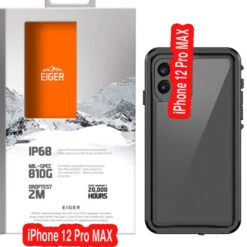 Eiger - IPhone 12 PRO MAX Coque AVALANCHE Noir -Mobilemania Magasin coque rigide eiger avalanche apple iphone 12 pro max noir 2