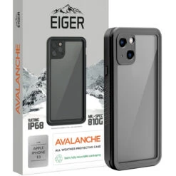 Eiger - IPhone 13 Coque Rigide AVALANCHE Noir -Mobilemania Magasin coque rigide eiger avalanche apple iphone 13 noir 3
