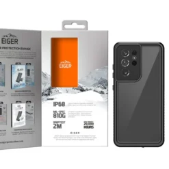 Eiger - Galaxy S21 Ultra 5G Coque AVALANCHE Noir -Mobilemania Magasin coque rigide eiger avalanche samsung galaxy s21 ultra 5g noir 3