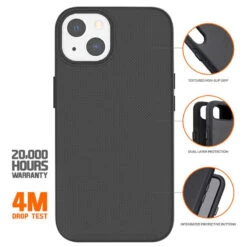Eiger - IPhone 13 Coque Rigide NORTH Case Noir -Mobilemania Magasin coque rigide eiger north apple iphone 13 1