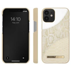 IDeal Of Sweden - IPhone 12 Mini Coque Cream Gold Snake -Mobilemania Magasin coque rigide ideal of sweden cream gold snake apple iphone 12 mini 1