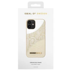 IDeal Of Sweden - IPhone 12 Mini Coque Cream Gold Snake -Mobilemania Magasin coque rigide ideal of sweden cream gold snake apple iphone 12 mini 2