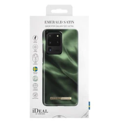 IDeal Of Sweden - Galaxy S20 Ultra 5G Coque Emerald Satin -Mobilemania Magasin coque rigide ideal of sweden emerald satin samsung galaxy s20 ultra 5g 2