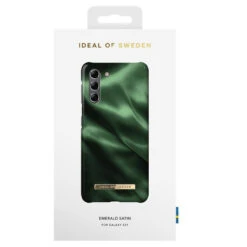 IDeal Of Sweden - Galaxy S21 5G Coque Rigide Emerald Satin -Mobilemania Magasin coque rigide ideal of sweden emerald satin samsung galaxy s21 5g 2