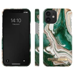 IDeal Of Sweden - IPhone 12 Mini Coque Golden Marble -Mobilemania Magasin coque rigide ideal of sweden golden marble series apple iphone 12 mini 1