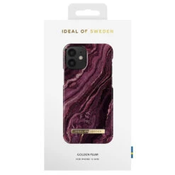 IDeal Of Sweden - IPhone 12 Mini Coque Golden Plum Marble -Mobilemania Magasin coque rigide ideal of sweden golden plum marble apple iphone 12 mini 2