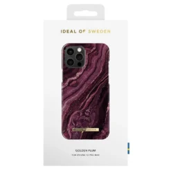 IDeal Of Sweden - IPhone 12 PRO MAX Coque Golden Plum Marble -Mobilemania Magasin coque rigide ideal of sweden golden plum marble apple iphone 12 pro max 2