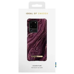 IDeal Of Sweden - Galaxy S20 Ultra 5G Coque Golden Plum Marble -Mobilemania Magasin coque rigide ideal of sweden golden plum marble samsung galaxy s20 ultra 5g 2