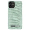 IDeal Of Sweden - IPhone 12 Mini Coque Mint Croco -Mobilemania Magasin coque rigide ideal of sweden mint croco apple iphone 12 mini
