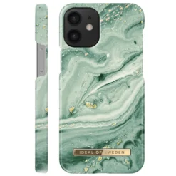 IDeal Of Sweden - IPhone 12 Mini Coque Mint Swirl Marble -Mobilemania Magasin coque rigide ideal of sweden mint swirl marble apple iphone 12 mini 1