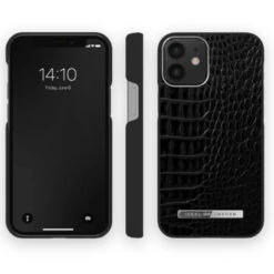 IDeal Of Sweden - IPhone 12 Mini Coque Neo Noir Croco -Mobilemania Magasin coque rigide ideal of sweden neo noir croco silver apple iphone 12 mini 1