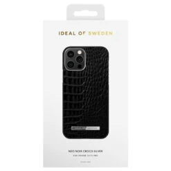 IDeal Of Sweden - IPhone 12 / IPhone 12 PRO Coque Neo Noir Croco Silver -Mobilemania Magasin coque rigide ideal of sweden neo noir croco silver apple iphone 1212 pro 2