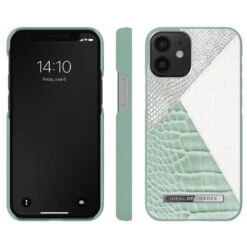 IDeal Of Sweden - IPhone 12 Mini Coque Palladian Mint Snake -Mobilemania Magasin coque rigide ideal of sweden palladian mint snake apple iphone 12 mini 1