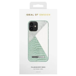 IDeal Of Sweden - IPhone 12 Mini Coque Palladian Mint Snake -Mobilemania Magasin coque rigide ideal of sweden palladian mint snake apple iphone 12 mini 2