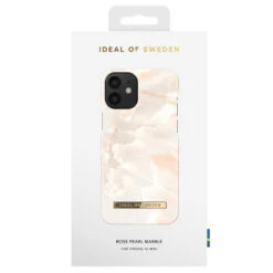 IDeal Of Sweden - IPhone 12 Mini Coque Rose Pearl Marble -Mobilemania Magasin coque rigide ideal of sweden rose pearl marble apple iphone 12 mini 2