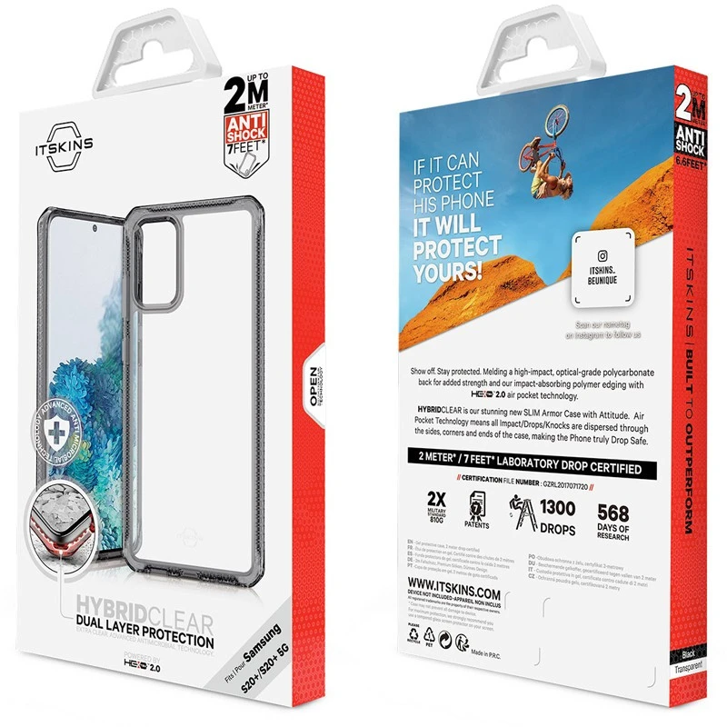 Coque Rigide ITSKINS HYBRID CLEAR Samsung Galaxy S20/ S20 5G Plus 8 Coque Rigide ITSKINS HYBRID CLEAR Samsung Galaxy S20/ S20 5G Plus – Image 6