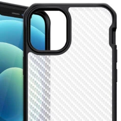 Itskins – IPhone 12 Mini Coque HYBRID TEX -Mobilemania Magasin coque rigide itskins hybrid tex apple iphone 12 mini 4