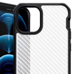 Itskins – IPhone 12 PRO MAX Coque HYBRID TEX -Mobilemania Magasin coque rigide itskins hybrid tex apple iphone 12 pro max 2