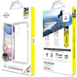 Coque Rigide ITSKINS SUPREME CLEAR Apple IPhone 11 -Mobilemania Magasin coque rigide itskins supreme clear apple iphone 11 8