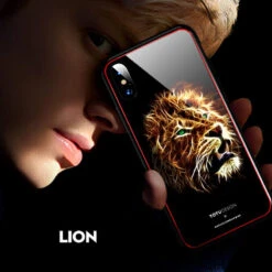Coque Rigide TOTUDesign Vitros Animals Series Apple IPhone X/Xs Lion -Mobilemania Magasin coque rigide totudesign vitros animals series apple iphone x lion 4