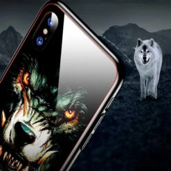 Coque Rigide TOTUDesign Vitros Animals Series Apple IPhone X/Xs Loup -Mobilemania Magasin coque rigide totudesign vitros animals series apple iphone x loup 1