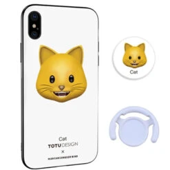 Coque Rigide TOTUDesign Vitros Animoji Series Apple IPhone X/Xs Cat -Mobilemania Magasin coque rigide totudesign vitros animoji series apple iphone x cat 2