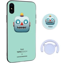 Coque Rigide TOTUDesign Vitros Animoji Series Apple IPhone X/Xs Robot -Mobilemania Magasin coque rigide totudesign vitros animoji series apple iphone x robot 2