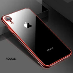Coque Silicone Gel CAFELE 3D EDGE Plating Contours Métallisés Apple IPhone XR -Mobilemania Magasin coque silicone gel cafele 3d edge plating contours metallises apple iphone xr 1