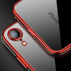 Coque Silicone Gel CAFELE 3D EDGE Plating Contours Métallisés Apple IPhone XR -Mobilemania Magasin coque silicone gel cafele 3d edge plating contours metallises apple iphone xr 3