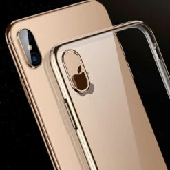 Coque Silicone Gel CAFELE 3D EDGE Plating Contours Métallisés Apple IPhone X/XS -Mobilemania Magasin coque silicone gel cafele 3d edge plating contours metallises apple iphone xs 1