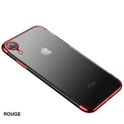 Coque Silicone Gel CAFELE 3D Plating Contours Métallisé Apple IPhone XR -Mobilemania Magasin coque silicone gel cafele 3d plating contours metallise apple iphone xr 1