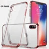 Coque Silicone Gel CAFELE 3D Plating Contours Métallisé Apple IPhone Xs -Mobilemania Magasin coque silicone gel cafele 3d plating contours metallise apple iphone xs