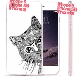Coque Silicone Gel CHAT AZTEC Apple IPhone 5/5S/SE -Mobilemania Magasin coque silicone gel chat aztec apple iphone 55sse 2