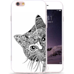 Coque Silicone Gel CHAT AZTEC Apple IPhone 6/6s Plus -Mobilemania Magasin coque silicone gel chat aztec apple iphone 66s plus 1