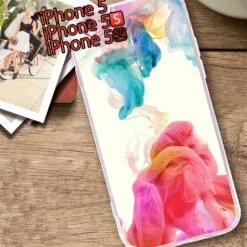 Devant -Mobilemania Magasin coque silicone gel colorful cloth apple iphone 55sse 1
