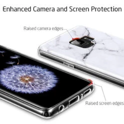 Coque Silicone Gel ESR Effet Marbré Samsung Galaxy S9 -Mobilemania Magasin coque silicone gel esr effet marbre samsung galaxy s9 2