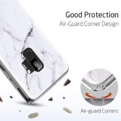 Coque Silicone Gel ESR Effet Marbré Samsung Galaxy S9 -Mobilemania Magasin coque silicone gel esr effet marbre samsung galaxy s9 4